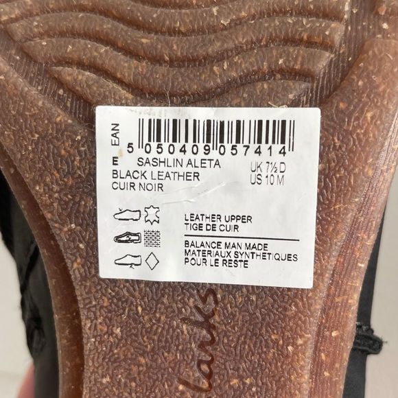 Clarks Women's Sashlin Aleta Ankle Zip Bootie In Black Leather Suede Size 10 NEW - Picture 13 of 14